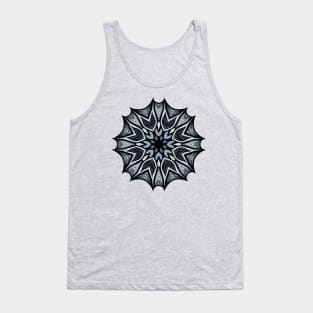 Abstract Flower Mandala With Sharp Petals Decorative Art Tank Top